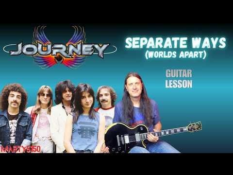 How To Play Separate Ways By Journey - All Parts - Guitar Lesson - Neil Schon