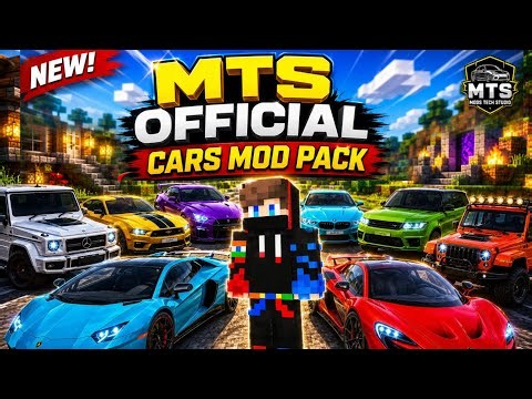 MTS Official Cars Mod Pack in Minecraft PE 😍 | 100+ Realistic Cars Addon Download & Review!