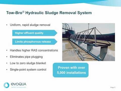 Rapid Uniform Sludge Removal with the Tow-Bro® Clarifier