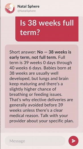 Is 38 weeks full term?