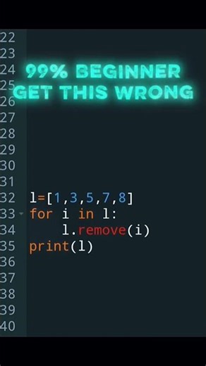 Will this remove all elements from the list? Guess the output 😳