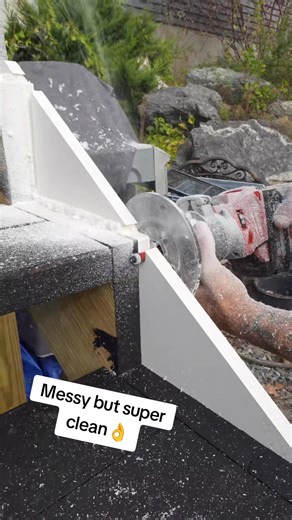 Cutting out trim for stair stringers using a special router bit but it made a mess #carpentrytips #construction #contractor #tipsandtricks #HomeImprovement | Hardwood Flooring