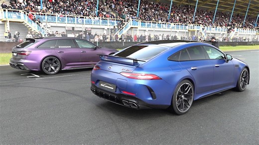 Course de drag incroyables entre voitures de luxe et sportives