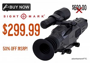 Sightmark Wraith HD Rifle Scope – $299.99 (50% OFF!) Limited Stock!