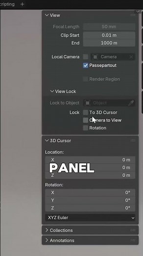 Snap Camera to View in Blender!