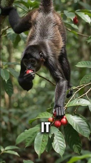 This Monkey Hangs by Its Tail | Spider Monkey #wildlife #animalfacts