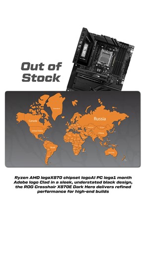 ROG Crosshair X870E Dark Hero motherboard — AMD Ryzen 9000 ready