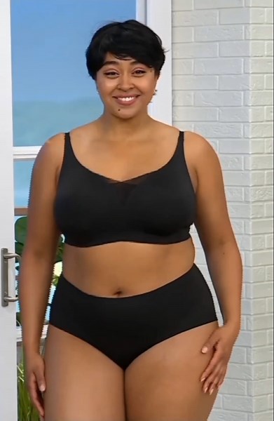 HSN model Kenyah modeling underwear 7144