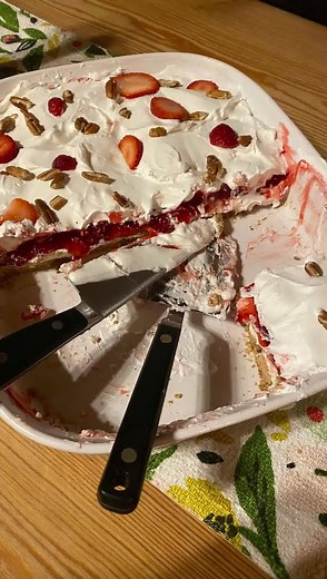 Strawberry Delight with Pecan Crust Some of y’all have been asking me about storing and cooking with pecans so I did a couple of recipes for y’all. Hannah and the girls ate all the pecans I had left, so I called my friend Thomas Ellis for help! He and his family run Priester's Pecans and he sent me some good ones! Strawberries and pecans are one of my favorite southern summer treats! You can get some too at https://www.priesters.com/product/Large-Pecan-Pieces-Bag These really are some great peca