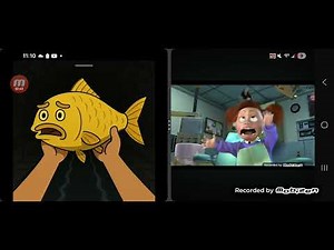 The fish reacts to Finding Nemo Darla Scene