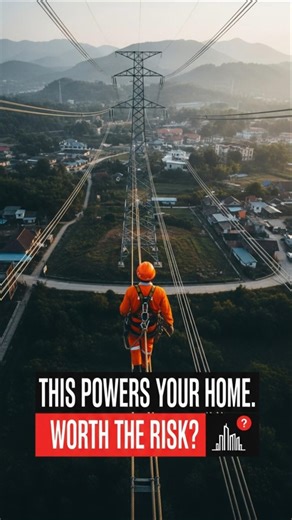 You Won't BELIEVE How They Maintain These Giant Power Lines! (Lineman POV) 🤯 #shorts #california