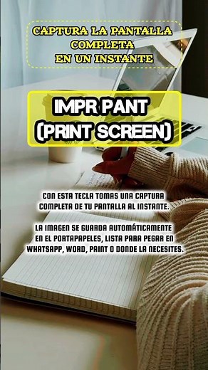 ¿Necesitas guardar lo que ves en tu PC? Presiona Impr Pant y captura tu pantalla al instante. 📸💻
