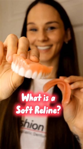 2.2K views · 185 reactions | What is a Soft Reline for Dentures? Did you know you can use Cushion Grip as a temporary fix while you wait on a soft reline? It can help your dentures fit better to your gums - creating the perfect fit! Try it out for yourself  @my_cushion_grip #dentures #toothless #dental #denture | Denture Dame | Facebook