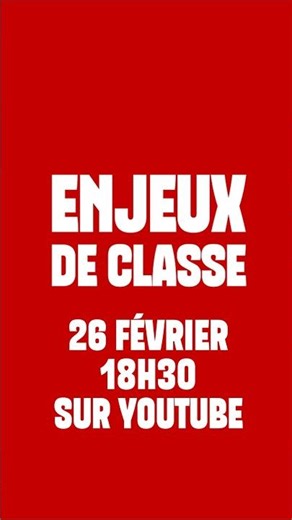 📺 ENJEUX DE CLASSE, c’est parti !