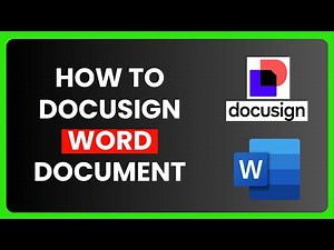 How to DocuSign a Word Document