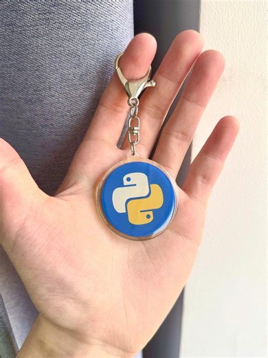 Python Keychain - Acrylic Programmer Gift With Python Logo, Coding Enthusiast Accessory, Funny Tech Gift for Coders, Developers & IT Nerds - Etsy
