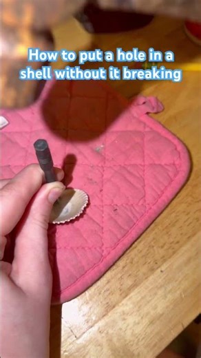 How to put a hole in shell without it breaking. #shorts￼