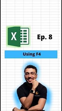 How to lock cells in #excel using F4