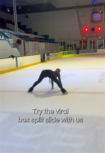 Ice Skating Box Split Slide Fails & Comedy