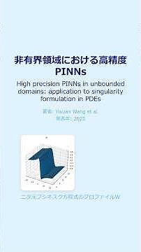 🤖非有界領域における高精度 Physics-Informed Neural Networks：偏微分方程式の特異性形成への応用 | 🔬【ReelPaper】 #ai #論文解説 #shorts
