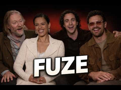 Theo James, Aaron Taylor-Johnson, Gugu Mbatha-Raw, and David Mackenzie talk all about Fuze 👀