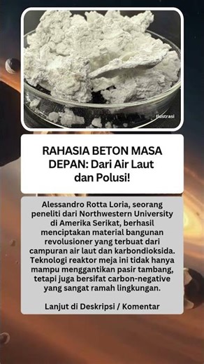 RAHASIA BETON MASA DEPAN: Dari Air Laut dan Polusi!