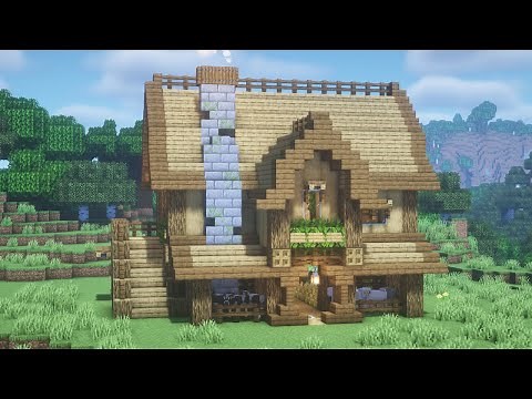 【マインクラフト】木で作るサバイバルハウスの作り方【Minecraft】How to Build a Survival House【マイクラ建築】