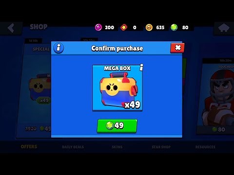 Opening 49 MEGA BOXES for 49 Games - Brawl Stars