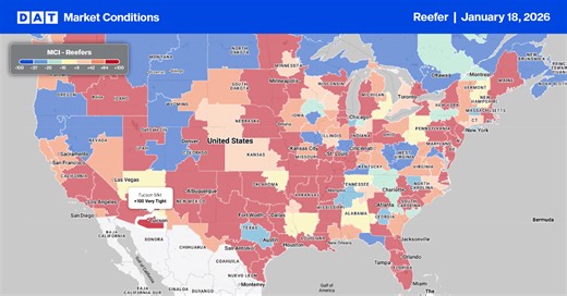 Reefer report: Reefer rates hit record highs ahead of Super Bowl - DAT Freight & Analytics - Blog
