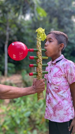 Beautiful Papaya Wood & Bamboo Balloon Craft #diy #bamboo #Shorts