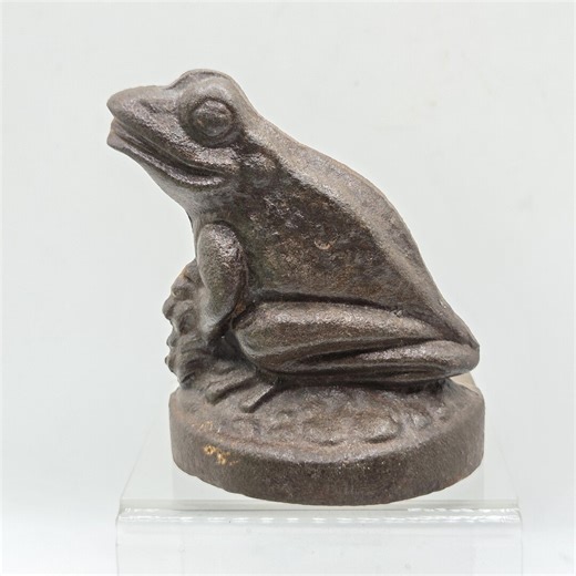Vintage Cast Iron Frog Doorstop, Heavy Door Wedge Patina Metal - Etsy