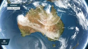 After a hectic weekend of cyclone activity for WA and NT, this is Australia's current view from Himawari-8. Tropical cyclone Veronica will continue to weaken near the Pilbara coast today, and the system is forecast to weaken below tropical cyclone intensity tonight. But the impacts are still being felt with destructive winds with gusts exceeding 125 km/h occurring along the Pilbara coast between Roebourne and west of Port Hedland and destructive winds are possible in Karratha from late morning a