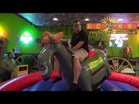 Riding The Mechanical Donkey at Loco Burro in Gatlinburg Tennessee