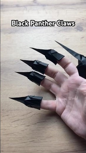 EASY ORIGAMI CLAWS TUTORIAL | HOW TO MAKE PAPER CLAWS | DIY BLACK PANTHER CLAWS FROM PAPER EASY ART