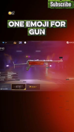 One emoji for Gun mp40 gun