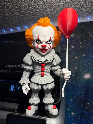 3D Printed Pennywise Inspired Figurine 11 Inches Tall - Etsy