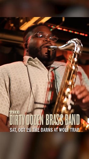 Get ready for a New Orleans–style throwdown with The Dirty Dozen Brass Band. With funky brass, infectious rhythms, and plenty of soul, this legendary group will turn The Barns’ dance floor into a second-line celebration. Let’s party! → wolftrap.org/b/102525 | Wolf Trap | Facebook