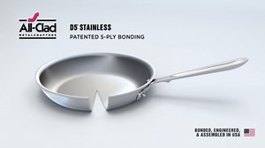 All-Clad BD55500 D5 Brushed 18/10 Stainless Steel 5-Ply Bonded Dishwasher Safe Dutch Oven with Domed Lid Cookware, 5.5-Quart, Silver