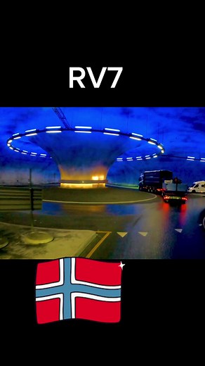 KG Norway Truck Driver (@kgnorwaytruckdriver86) - Exploring Norway: Blue Neon Lights and Stunning Tunnels on RV7