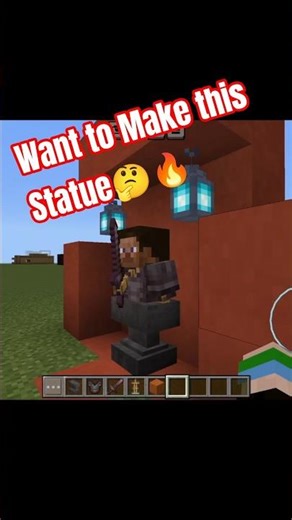 Anvil Armour Stand Statue🔥👌 | #shorts #minecrafttutorial