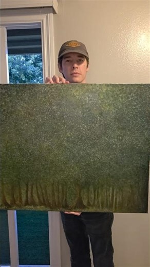 Oil painting on canvas of a forest #oilpainting #art #shortvideo