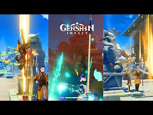 Genshin Impact - Xiao & 27 Characters Plunge Attacks Slow Motion Showcase