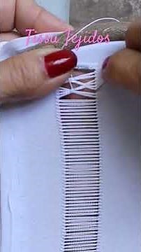 hemstitching #beginners #step by step Tissu Tejidos