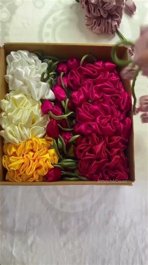 Packing Beautiful Tulip Scrunchies 🌷🎁 | Small Business Vlog #shorts