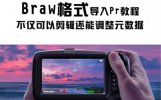 Braw格式导入Pr剪辑｜支持4k还能调整raw元数据