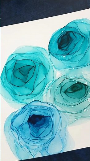 How to make alcohol ink roses. #drawing #alcoholinkpainting