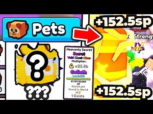 1st EVER MAX HEAVENLY SECRET PET in Roblox Arm Wrestle Simulator..