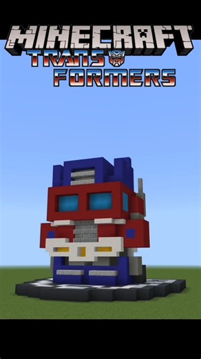 Minecraft Optimus Prime transform #minecraft #transformers #optimusprime