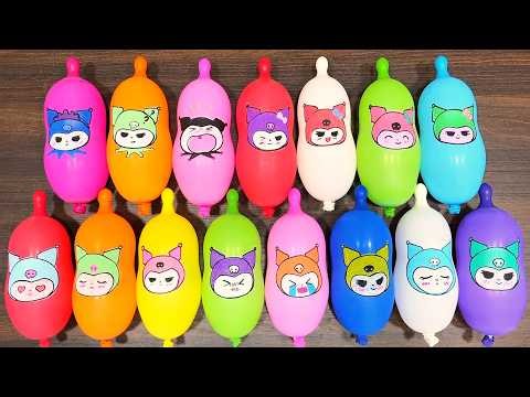 Balloon Characters Slime Mixing | Clear, Glossy & Clay ASMR #252
