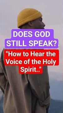 HOW TO HEAR THE VOICE OF THE HOLY SPIRIT #motivation